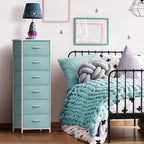 Sorbus Fabric Dresser for Kids Bedroom - Chest of 6 Drawers, Tall Storage Tower, Clothing Organizer, for Closet, for Playroom