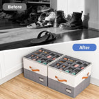Dayacoco 1 Pack Shoe Organizer for Closet, Fits Up to 16 Pairs, Foldable Shoe Storage Organizer, shoe containers with Clear C