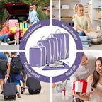 6 Set Compression Packing Cubes, Suitcase Organizer, Lightweight Travel Essentials, Compression Bags For Travel Accessories L