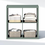 Furinno Cubic Closet Organizers and Storage, 4-Cube Closet Organizer, Open Shelf Closet Storage, Extra Thick Frame for Wardro