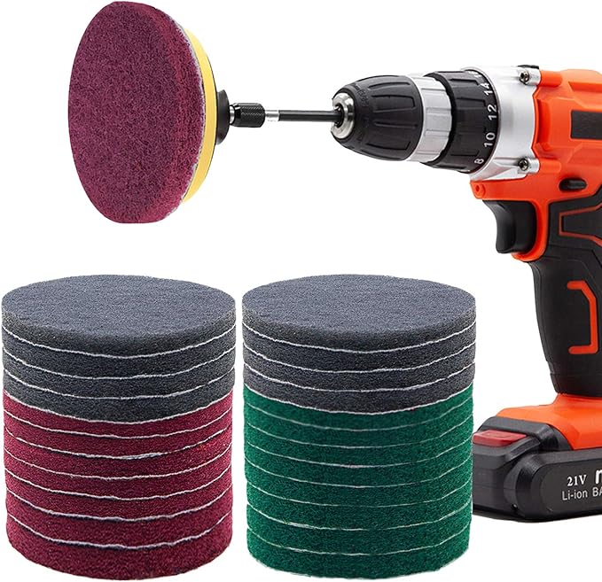 Power Scrubber Pads Drill Attachment, GOH DODD 26 Pieces 4 Inch Headlight Restoration Kit Drill Brush Scouring Cleaning Pads 