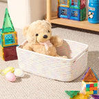 MiniArk Small Storage Baskets for Organizing | Closet Organizer Bins | Shelf Toy Basket | Woven Rope Baskets | Cube Decorativ