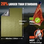 Frelaxy Emergency Blanket 2-Pack/4-Pack, Extra-Thick Extra-Large Space Blankets with Whistles, Storage Pouchs, and EVA case, 