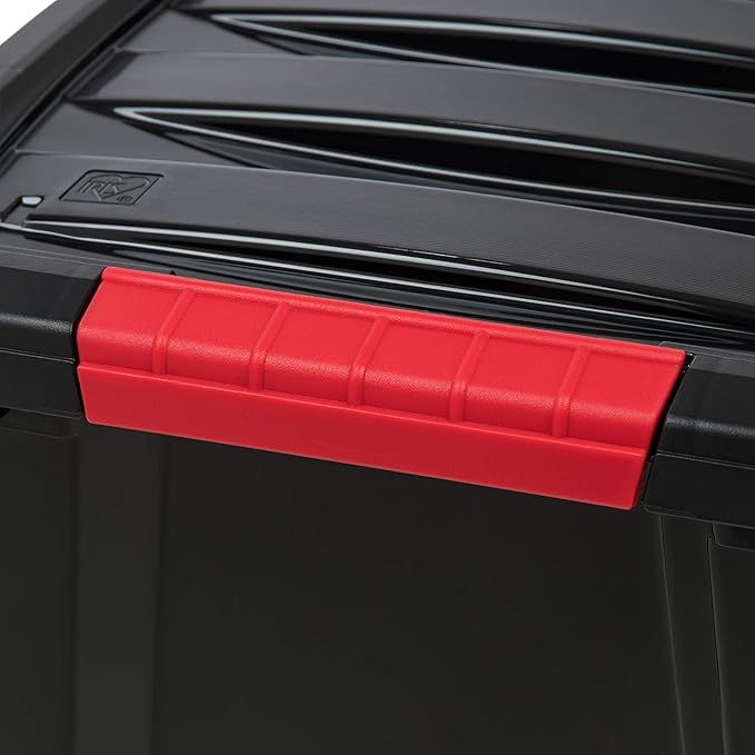 IRIS USA 19 QT Plastic Storage Box with Lid and Latches - 6 Pack - BPA-Free, Garage Organizing Solution, Durable Nestable Sta