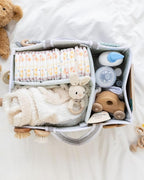 Lily Miles Baby Diaper Caddy Organizer - Large Tote Bag for Newborn essentials Boy or Girl - Baby Shower Basket - Nursery Mus
