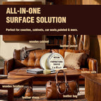 Leather & Furniture Repair Salve 2 Pack, Furniture Salve with Brush for Leather Wood, Leather Conditioner Help Prevent Cracki