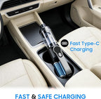 Cordless Handheld Car Vacuum Cleaner for Car Interior, Strong Suction Portable Vacuum for Pet Hair & Quick Home Cleaning, Rec