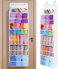 Univivi Hanging Yarn Storage Organizer with 6 Zipper Closure Compartments, Large Capacity Knitting Organizer Storage, Over th