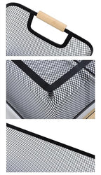 AJIODA 2 Pack Metal Mesh Steel Basket, Small Wire Storage Organizer Basket Multi-function Hanging Kitchen Basket Fruit Basket