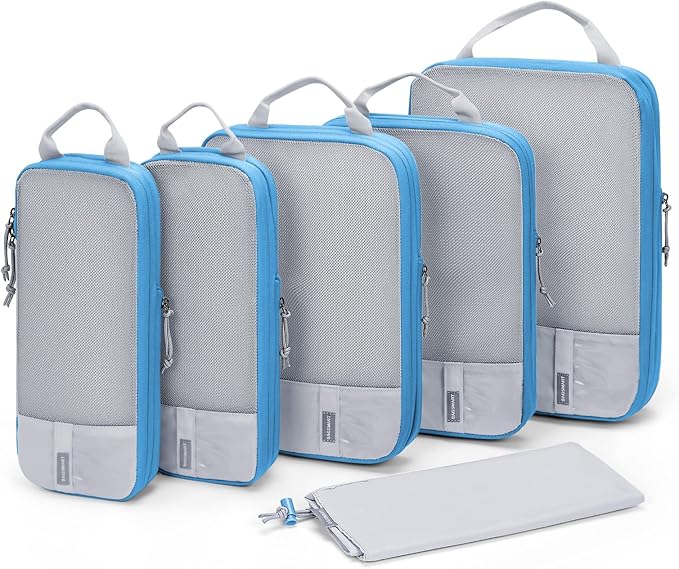 BAGSMART 6 Set /4 Set/2 Set Compression Packing Cubes for Travel, Lightweight Luggage Organizer Bags, Durable Space Saver Bag