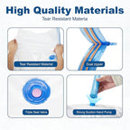 HOUSE DAY 10 Small Vacuum Storage Bags with Pump,Space Saving Vacuum Seal Bags For Clothing Travel, Vacuum Storage Bags For C