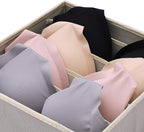 DIOMMELL Set of 4 Foldable Cloth Storage Box Closet Dresser Drawer Organizer Fabric Baskets Bins Containers Divider for Cloth