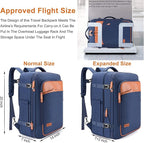 Lumesner Carry on Travel Backpacks, Extra Large 40L Flight Approved Bag for Men & Women,Expandable Suitcase Backpack With 4 P