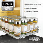 LYNK PROFESSIONAL® Pull Out Spice Organization for Cabinets - 8-3/8 inch Wide – Spice Rack for Inside Cabinets, Slide Out Spi