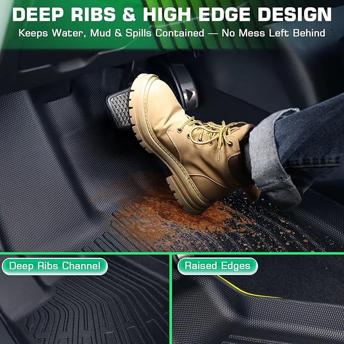 Floor Mats for 2013-2020 Toyota Sienna(NOT Limited & Premium), 3 Row Liner Set Custom Fit All Weather Mats for Sienna, Waterproof Anti-Slip Floor Mats for Toyota 7 Passenger Front & 2nd 3rd Row Mat