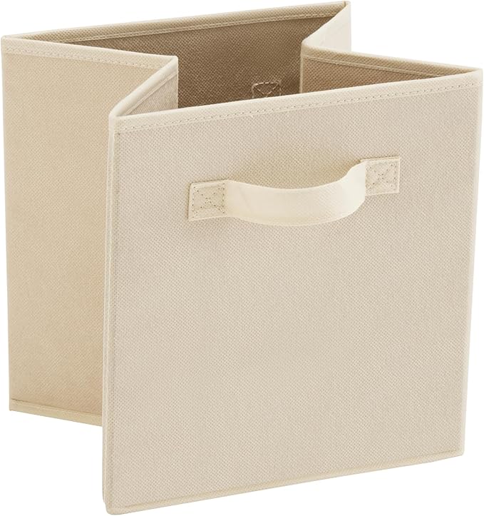 MAX Houser Fabric Cloth Storage Bins,Foldable Storage Cubes Organizer Baskets with Dual Handles for Home Bedroom Storage,Set 