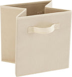 MAX Houser Fabric Cloth Storage Bins,Foldable Storage Cubes Organizer Baskets with Dual Handles for Home Bedroom Storage,Set 