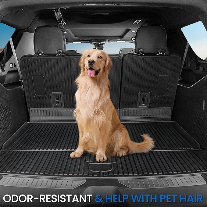 Floor Mats Cargo Mat for 2021-2024 2025 2026 Chevrolet Chevy Suburban/GMC Yukon XL 7 Seats Car Mat Accessories, All Weather TPE Full Set Trunk Cargo Liner (Floor Mats Set)