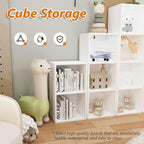 2 Cube Storage Organizer,Wooden 2-Tier Open Shelf Bookshelf,Versatile Storage Cubes for Living Room，Bedroom,Home Office, (Whi
