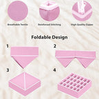 Simple Houseware 4-Pack Drawer Organizer Set - Closet Dividers for Underwear, Socks, Bras, Scarves, Ties - Foldable Non-Woven