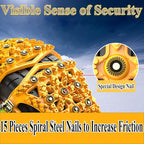 Snow Chains for Car Tires 6 Pack, Emergency Anti Slip Tire Chains for SUV/Trucks/ATV, Adjustable Universal Winter Security Ch