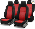 FH Group Automotive Full Car Seat Covers for SUV, Trucks, Sedan and More - Universal Fit Front High Back & Rear Solid Bench D