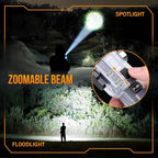 Car Emergency Flashlights Rechargeable 2Packs, 990,000L High Lumens Car Flashlight Emergency Kit, 7 Modes Tactical LED Flash 