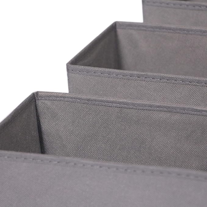 DIOMMELL 9 Pack Foldable Cloth Storage Box Closet Dresser Drawer Organizer Fabric Baskets Bins Containers Divider for Clothes
