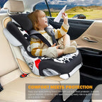Siivton Car Seat Protector for Child Car Seats, Waterproof 600D Fabric Car Seat Cover, Non-Slip Backing, Thick Padding, Mesh 