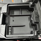 Full Size Center Console Organizer Tray Compatible with 2019-2022 Chevy Silverado/GMC Sierra 1500 and 2020-2022 2023 Silverado/Sierra 2500HD 3500HD Accessories -Full Console w/Bucket Seats ONLY, Black