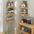 Square Floating Shelves for Wall, 12" W x 12" D x 2" H, 2 Pack of Small Wall Mounted Engineered Wood Shelves with Invisible B