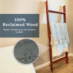 BARNWOODUSA Throw Blanket Ladder – Fully Assembled Reclaimed Wood – Rustic Decorative Ladder for Towels, Quilts, & More – Per