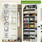 Unjumbly 5 Tiers Over The Door Hanging Yarn Storage Organizer, Hanging Door Organizer for Knitting and Crochet Supplies, Back