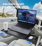 Universal Adjustable Car Steering Wheel Tray, Portable Desk for Eating, Working, Gaming, Scratch-Resistant Lightweight Design