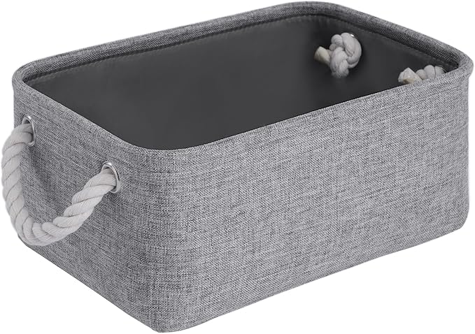 Storage Baskets for Shelves 11.8x7.9x5.2 Inch, Foldable Fabric Storage Bins with Handles, Small Storage Baskets for Organizin