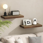 Furinno TANNA Floating Shelves for Wall Set of 2, 12 x 24 Wall Shelf, Wall Mounted Floating Shelf with Invisible Bracket, 2-i