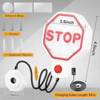 Garage Parking Sensor & Garage Parking Aid with LED Stop Light, Adjustable Ultrasonic Park Assistant for Car Stop Indicator w