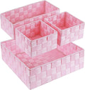 Posprica Woven Storage Baskets for Organizing, Small Baskets Cube Bin Container Tote Organizer Divider for Drawer, Closet, Sh