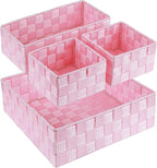 Posprica Woven Storage Baskets for Organizing, Small Baskets Cube Bin Container Tote Organizer Divider for Drawer, Closet, Sh