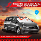 ARISMOTOR Windshield Sun Shade for Honda Odyssey (LX EX EX-L Touring Elite Minivan) 2018-2025 2026, Custom Fit Foldable Front Window Sunshade Sun Visor Protector, Block UV Rays Keep Your Car Cooler