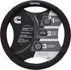 Cummins CMN35391 Navigator 18-Inch Steering Wheel Cover Leather Semi Truck Interior Accessories for RV and Big Rig-Black