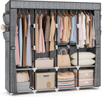 VTRIN Portable Closet for Hanging Clothes 67 Inch Wide Large Capacity Portable Wardrobe Closet with Cover, 4 Storage Shelves 