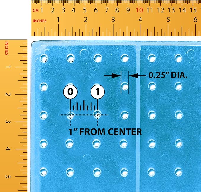 Azar Displays 771620-BLU Plastic Pegboard for Wall Organization - Garage Tool Organizer Wall Mount (Pack of 2) - 1-Sided Dura