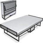 Milliard Deluxe Presidential Folding Bed with Mattress for Adults, Twin Size, Portable Foldable Bed with Bonus Pillow and Bla