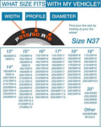 Passenger Vehicle Snow Socks for Tires, N37 - Car Sock Tire Traction Device for Snow, Ultimate Chain Alternative for Cars, SU