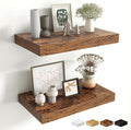 Fun Memories Floating Shelves for Wall - 10 x 16 Floating Shelf - Rustic Wood Storage Shelf - Wall Shelves with Invisible Bra