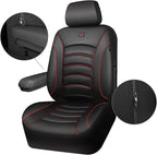 CAR PASS 3D Foam PU Leather Car Seat Covers, Universal Seat Covers Front 2 for Trucks SUV Sedan Automotive Seat Covers Armres