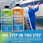 Boat Polishing Compound Gelcoat Restorer, Fiberglass Polish for Boats, Rubbing and Oxidation Remover, Faded Shiny Marine Gel Coat
