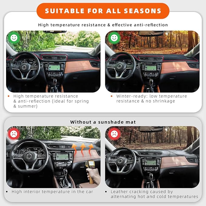 KEYOOG Dashboard Cover Dash Mat Fit for Fo-rd Explorer 2019-2011 (Without HUD Models), Car Dash Board Mat Anti-Glare Carpet, 