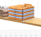 Aolloa 8 PCS Shelf Dividers for Closet Organization Acrylic Clear Closet Shelf Divider for Wooden Shelving Suitable for Woode